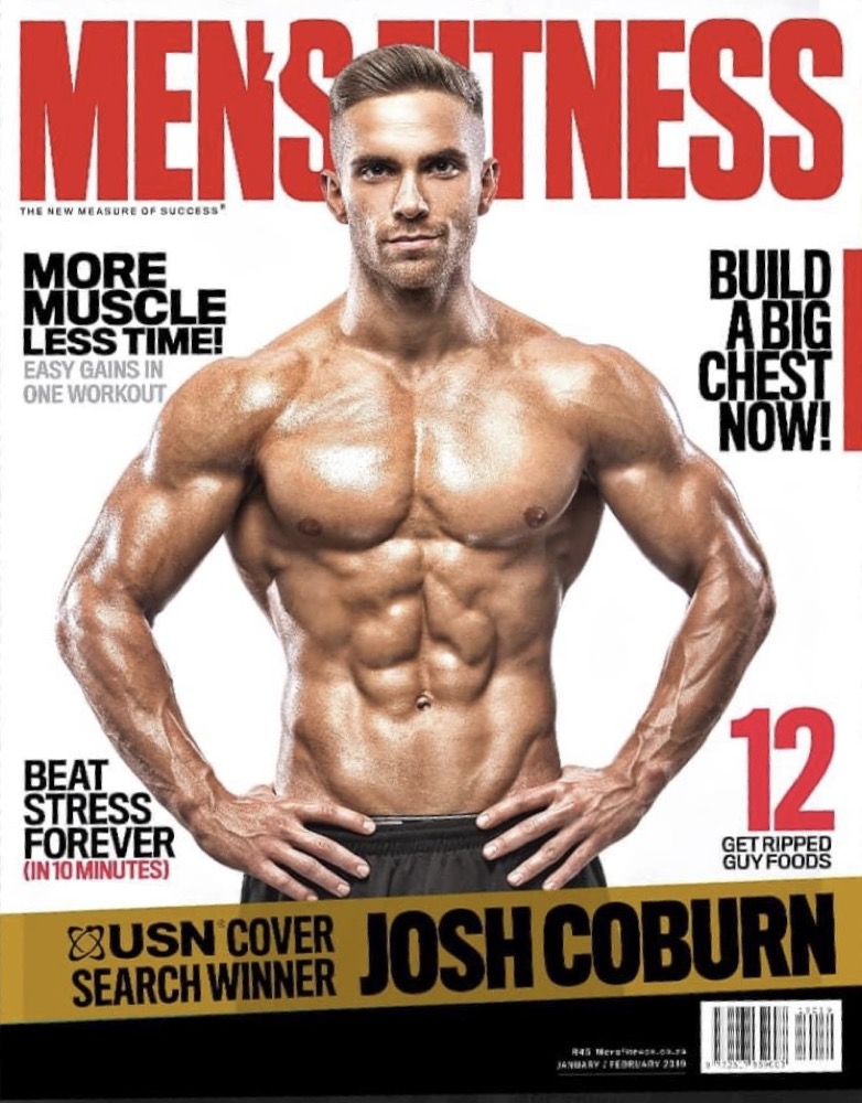Josh Coburn on the cover of Men's Fitness magazine