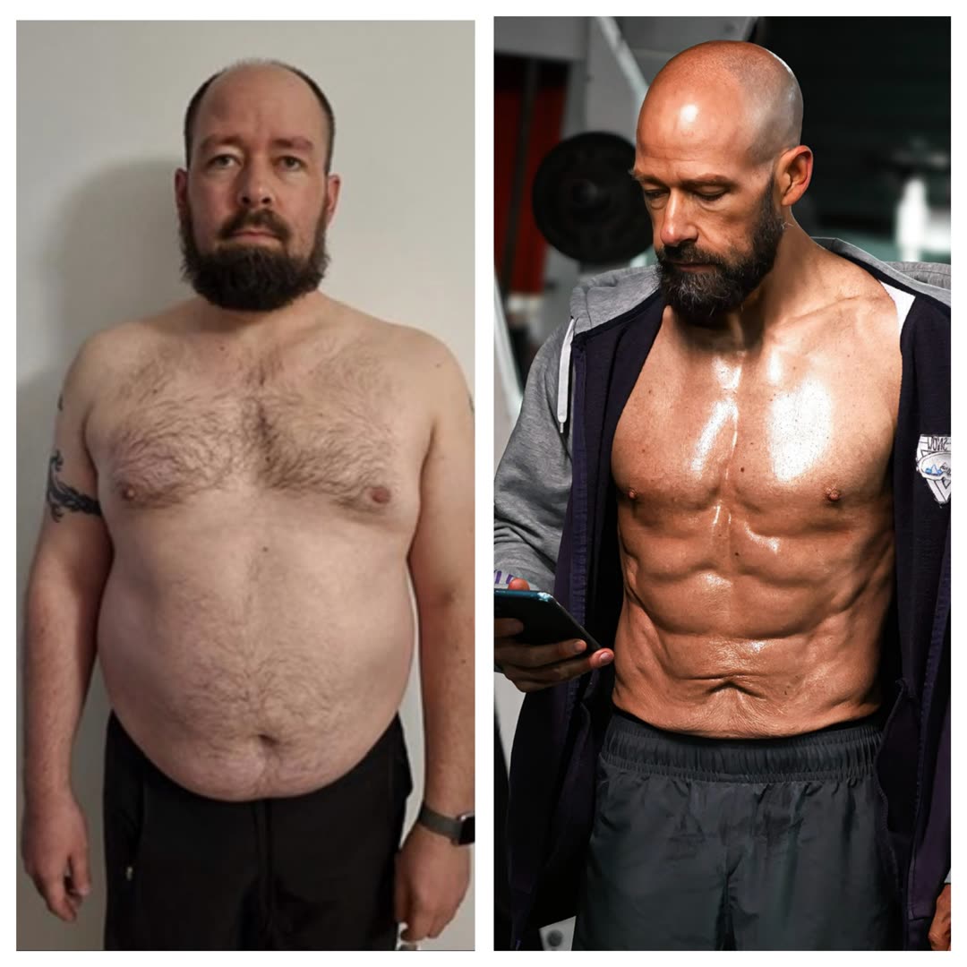 Warren Gregory — six-month transformation, before and after